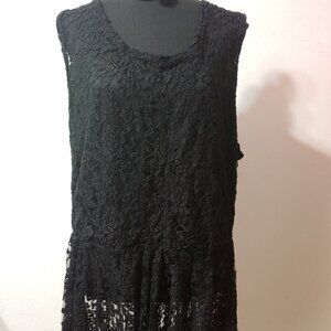 Sheer Lace Sleeveless Blouse